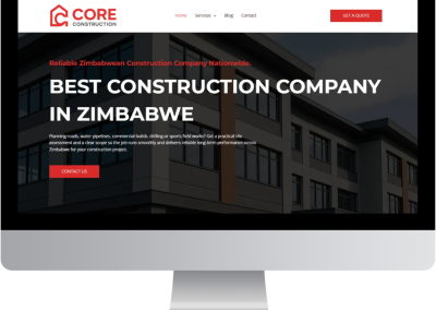 Core Construction Zimbabwe Website Build & SEO Growth Project